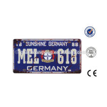 New Type Top Sale OEM Acceptable Vintage Decorative Car Plates